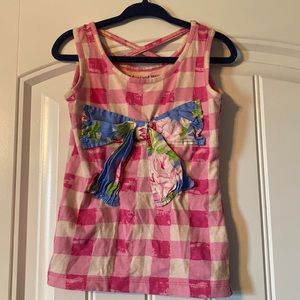 Girl’s floral bow sleeveless tank top 2t